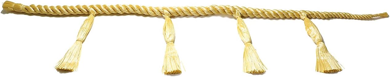 ヒカゲノカズラに稲穂を添えた長寿祈願 しめ縄 注連縄 水引き付き 正月